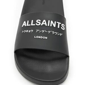All Saints Women's Black Slide Sandals